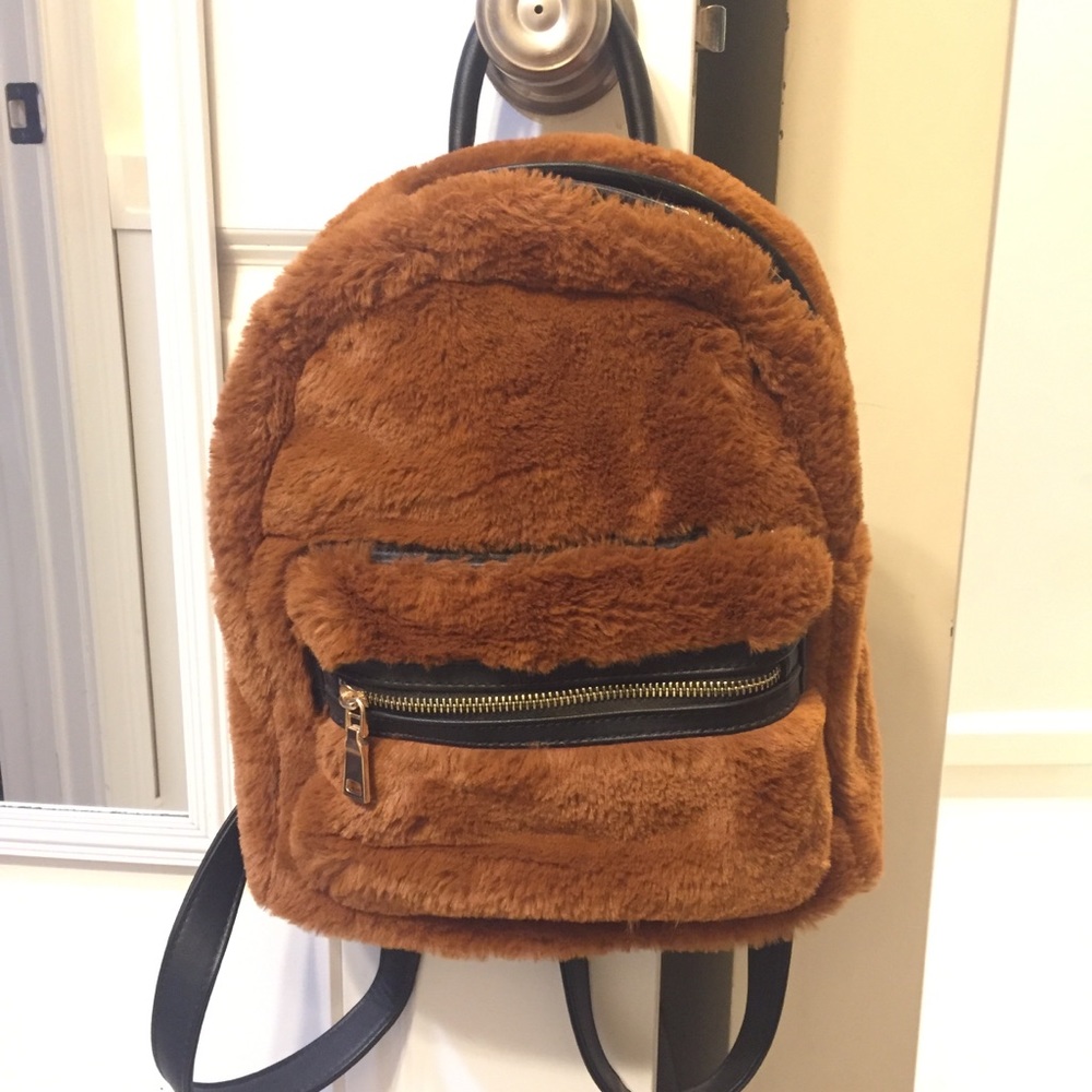 Adorable Teddy Bear Brown Mini Soft Backpack